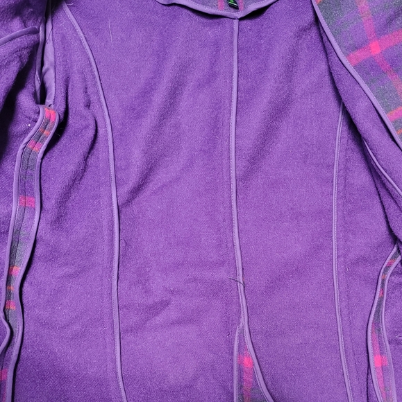 C. WONDER | PINK & PURPLE PLAID TOGGLE COAT, SZ S - Picture 9 of 10